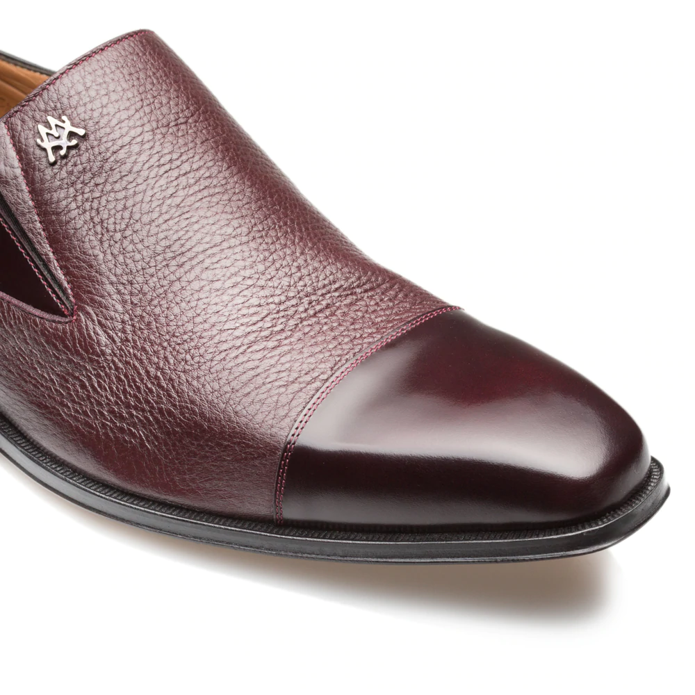 Mezlan Milani Deerskin Cap Toe Loafers Burgundy (Milani)
