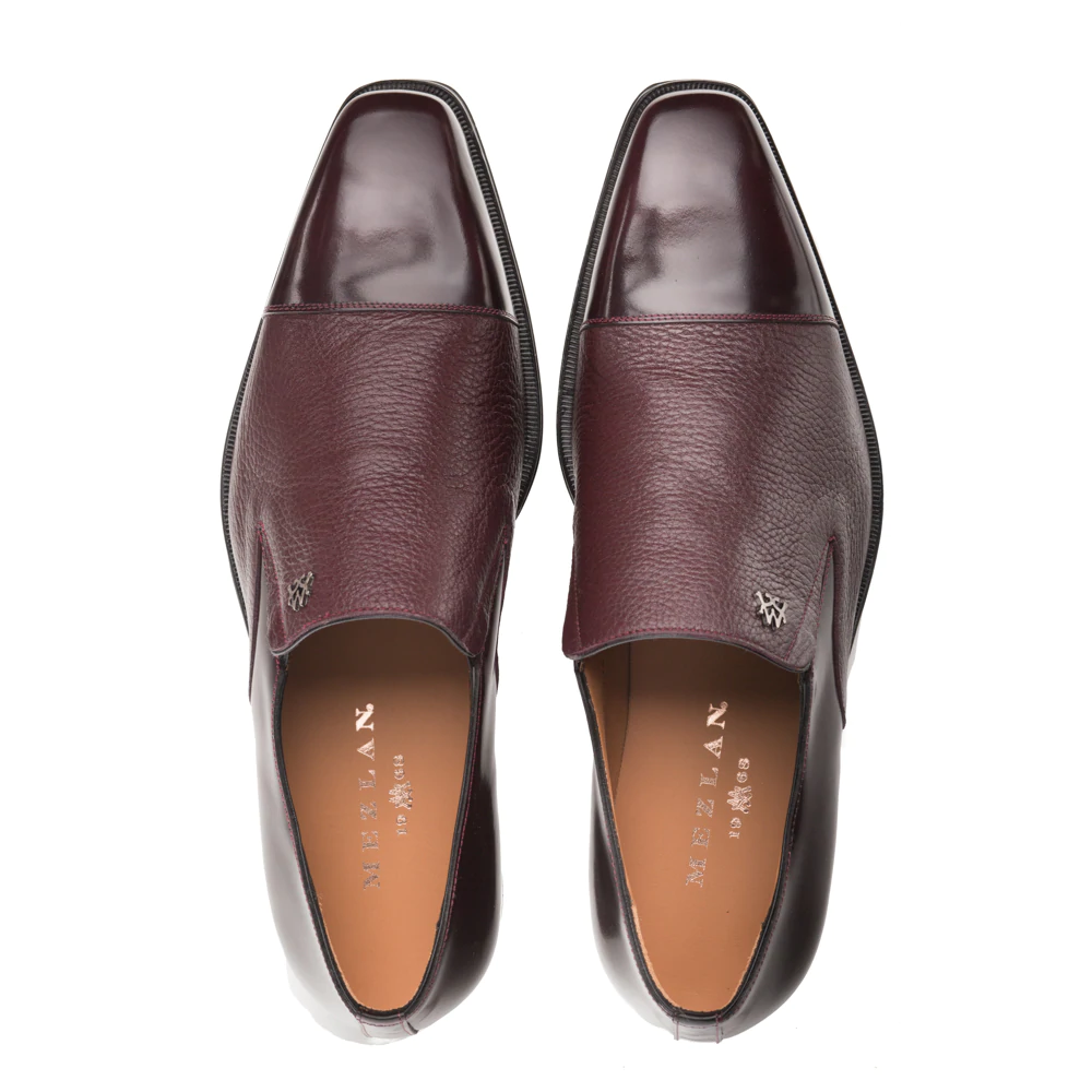 Mezlan Milani Deerskin Cap Toe Loafers Burgundy (Milani)