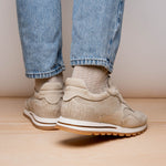 Zelli Milo Suede & Mesh Trainer Sneaker Sand (66-246-SND)