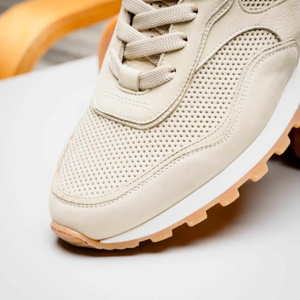 Zelli Milo Suede & Mesh Trainer Sneaker Sand (66-246-SND)