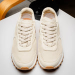 Zelli Milo Suede & Mesh Trainer Sneaker Sand (66-246-SND)