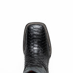Marco Di Milano Missouri Python Square Toe Cowboy Boot Black
