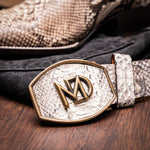 Marco Di Milano Missouri Python Square Toe Cowboy Boot Natural