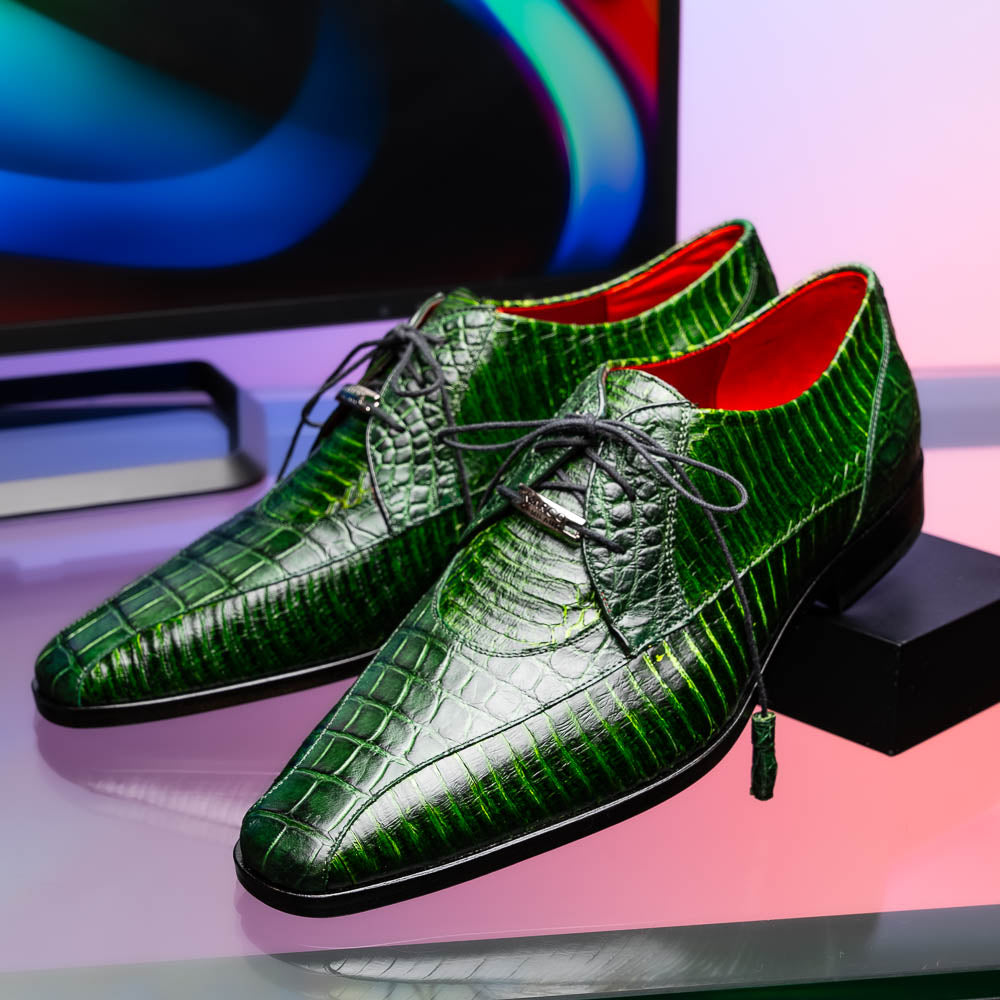 Marco Di Milano Moncalieri Alligator & Cobra Shoes Green