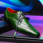 Marco Di Milano Moncalieri Alligator & Cobra Shoes Green