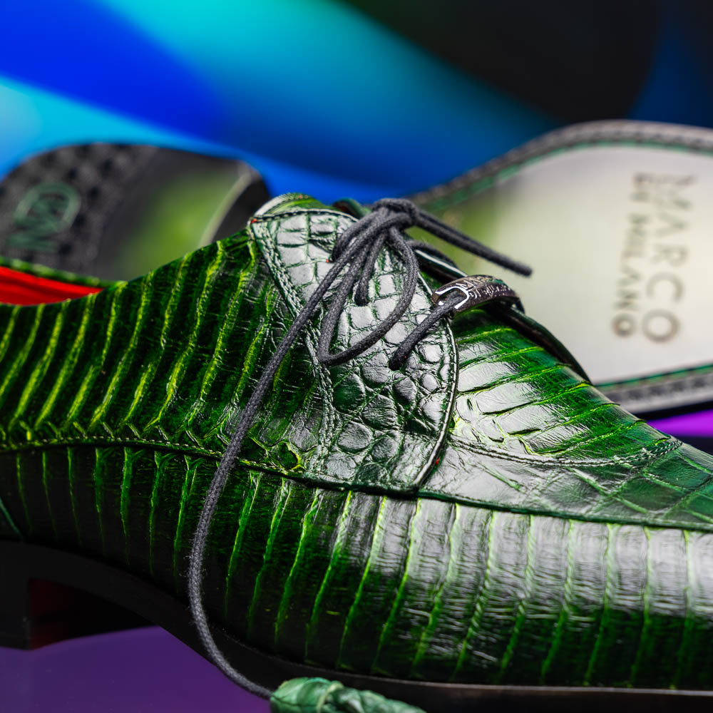 Marco Di Milano Moncalieri Alligator & Cobra Shoes Green