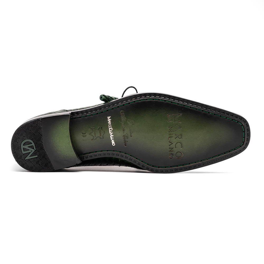 Marco Di Milano Moncalieri Alligator & Cobra Shoes Green