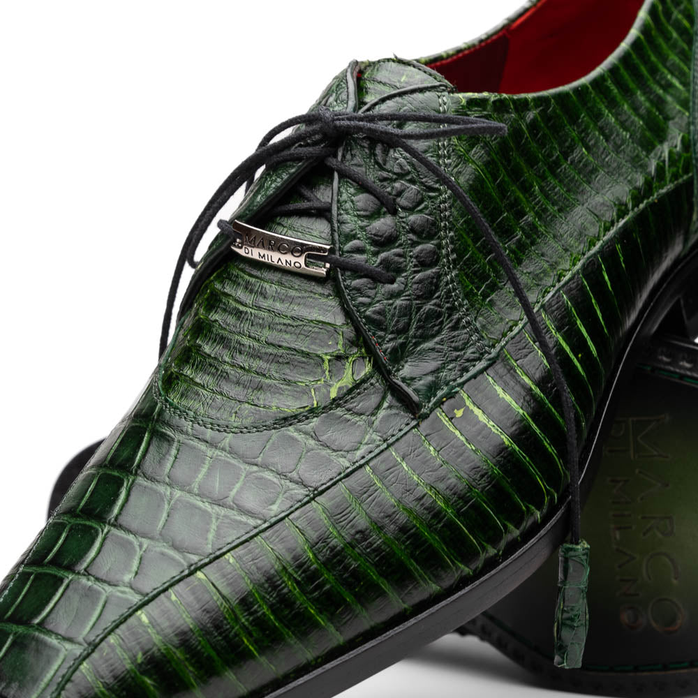 Marco Di Milano Moncalieri Alligator & Cobra Shoes Green