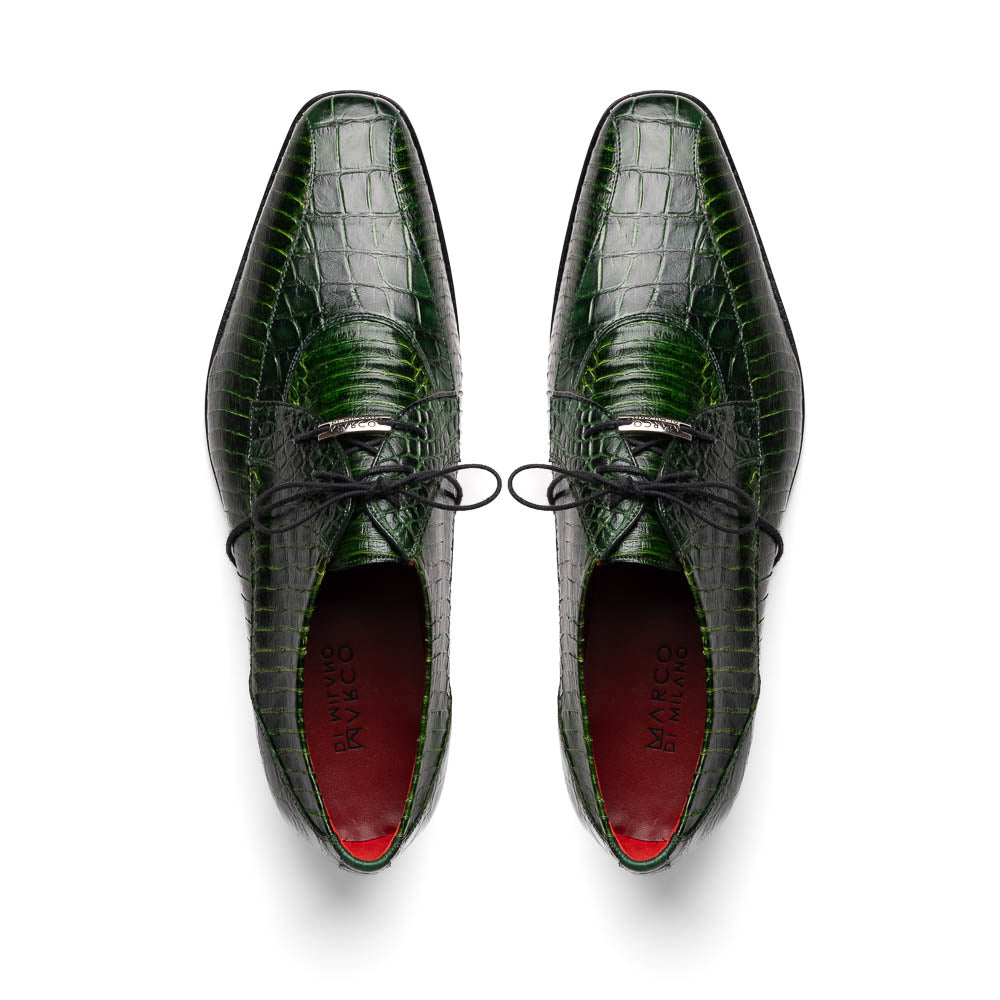 Marco Di Milano Moncalieri Alligator & Cobra Shoes Green