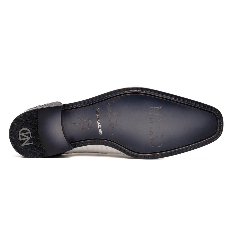 Marco Di Milano Moncalieri Alligator & Cobra Shoes White / Grey