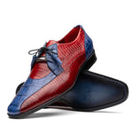 Marco Di Milano Moncalieri Alligator & Cobra Shoes Navy / Red