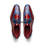 Marco Di Milano Moncalieri Alligator & Cobra Shoes Navy / Red