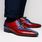Marco Di Milano Moncalieri Alligator & Cobra Shoes Navy / Red