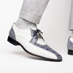 Marco Di Milano Moncalieri Alligator & Cobra Shoes White / Grey