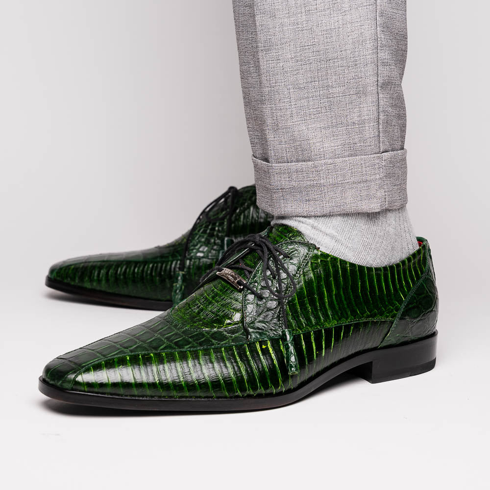 Marco Di Milano Moncalieri Alligator & Cobra Shoes Green