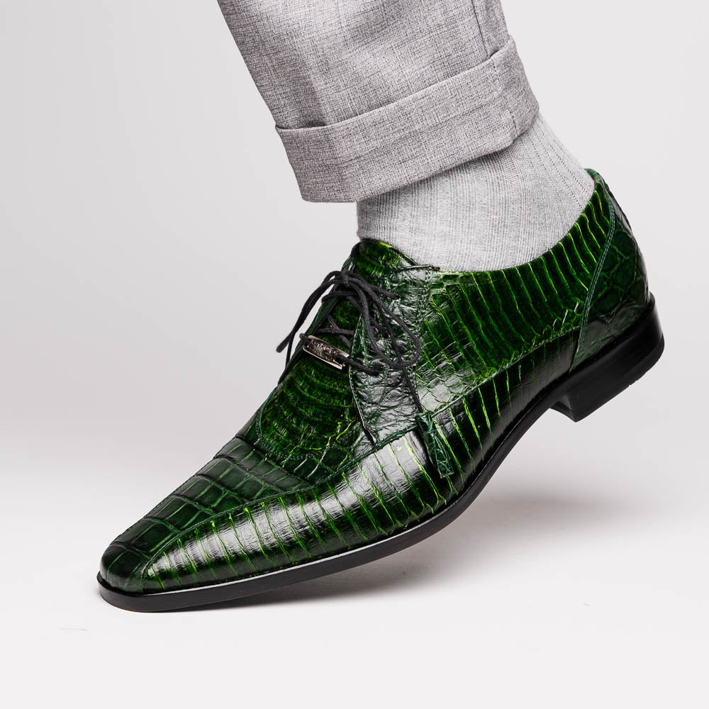 Marco Di Milano Moncalieri Alligator & Cobra Shoes Green
