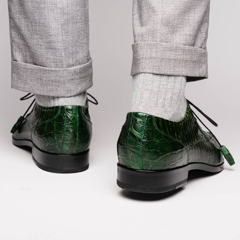 Marco Di Milano Moncalieri Alligator & Cobra Shoes Green