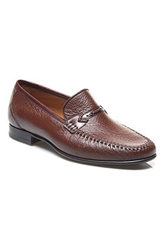 Ostrich Skin Slip On Loafer with Custom Embossing