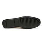 Zelli Monza Suede & Calfskin Driving Loafers Bone / Chestnut (36-300-BLK)