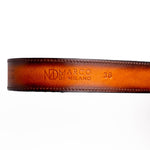 Marco Di Milano Montana Caiman Crocodile & Calfskin Belt Aged Maple