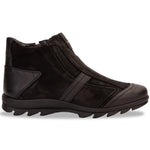 Vinci Leather The Montreal Suede Casual Zip-up Ankle Boot Black
