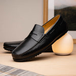 Zelli Monza Calfskin Driving Loafers Black (35-100-BLK)