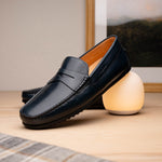 Zelli Monza Calfskin Driving Loafers Navy (35-100-NVY)