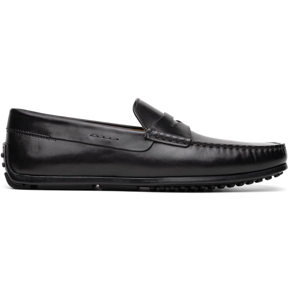 Zelli Monza Calfskin Driving Loafers Black