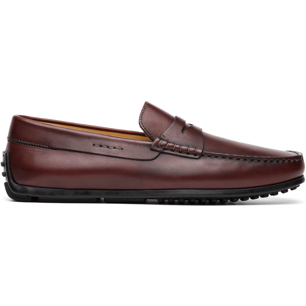 Zelli Monza Calfskin Driving Loafers Burgundy