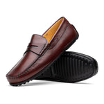 Zelli Monza Calfskin Driving Loafers Burgundy (35-100-BRG)