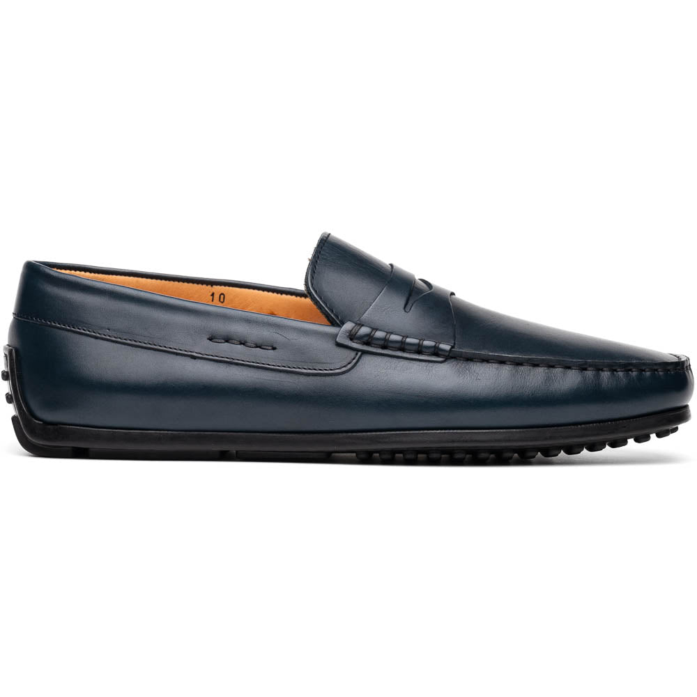 Zelli Monza Calfskin Driving Loafers Navy