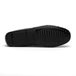 Zelli Monza Ostrich Quill Driving Loafers Black (33-100-BLK)