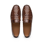 Zelli Monza Ostrich Quill Driving Loafers Brown (33-100-BRN)