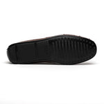 Zelli Monza Ostrich Quill Driving Loafers Brown (33-100-BRN)