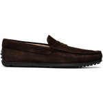 Zelli Monza Suede Driving Loafers Dark Brown