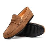 Zelli Monza Suede Driving Loafers Brown (36-101-BRN)