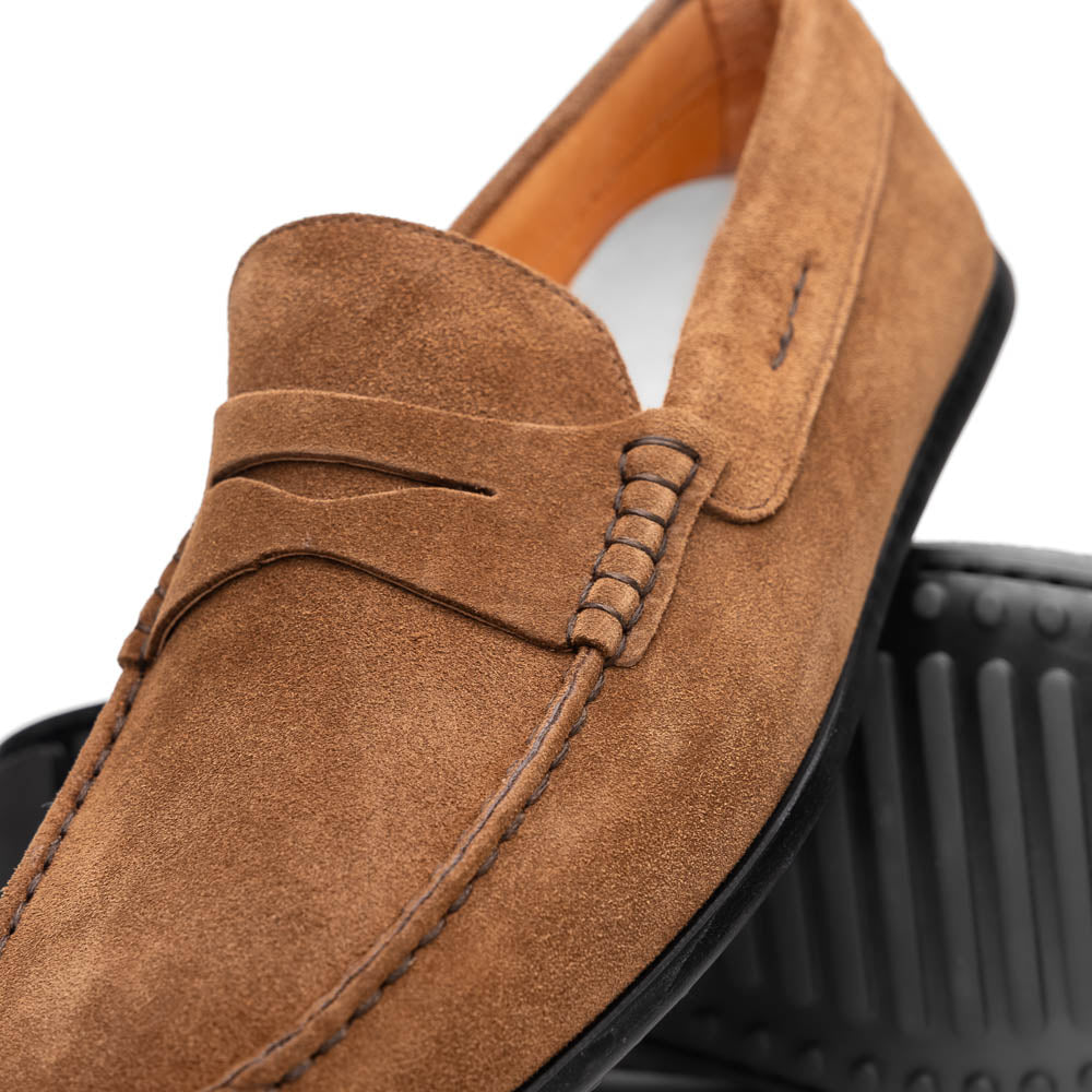 Zelli Monza Suede Driving Loafers Brown (36-101-BRN)