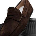 Zelli Monza Suede Driving Loafers Dark Brown (36-101-DBR)