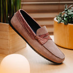 Zelli Monza Suede & Crocodile Driving Shoes Candy (31-160-CDY)
