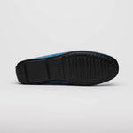 Zelli Monza Suede & Crocodile Driving Shoes Denim (31-160-DNM)
