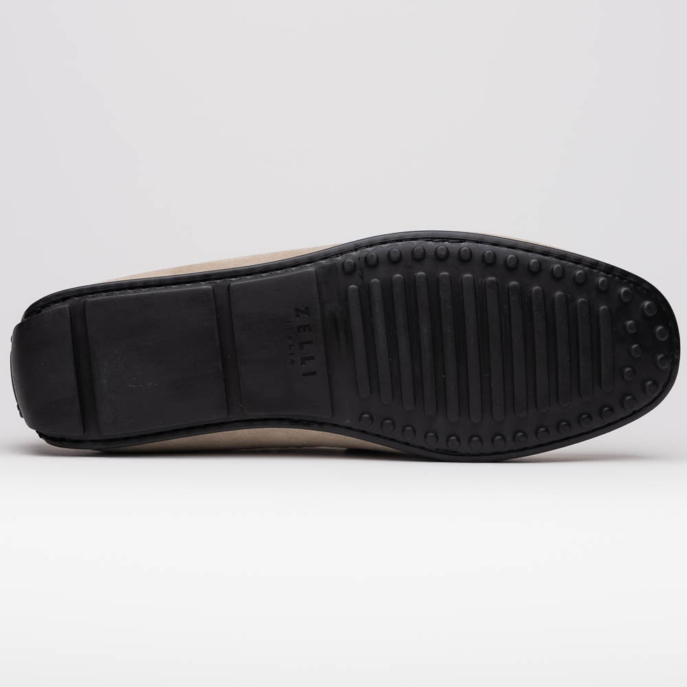 Zelli Monza Suede & Crocodile Driving Shoes Sand (MONZA-SUED-CROC)