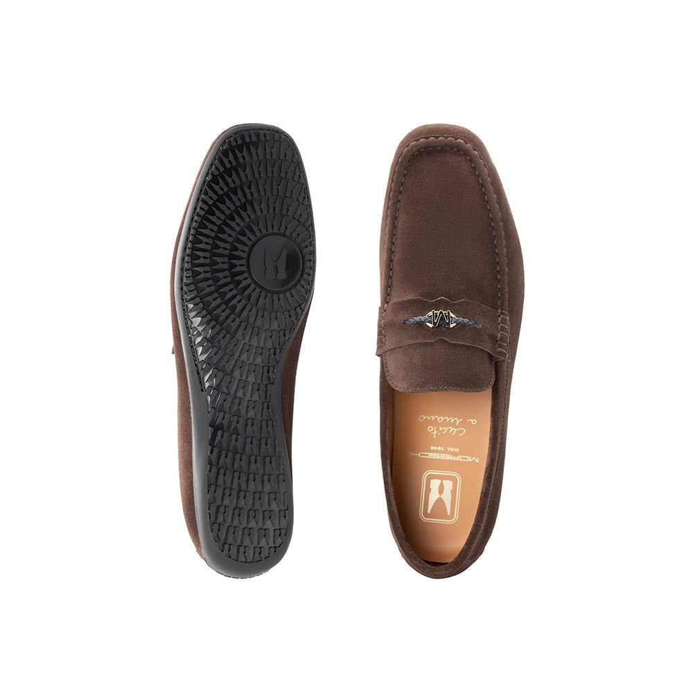 Moreschi 022412C Suede Loafers Brown