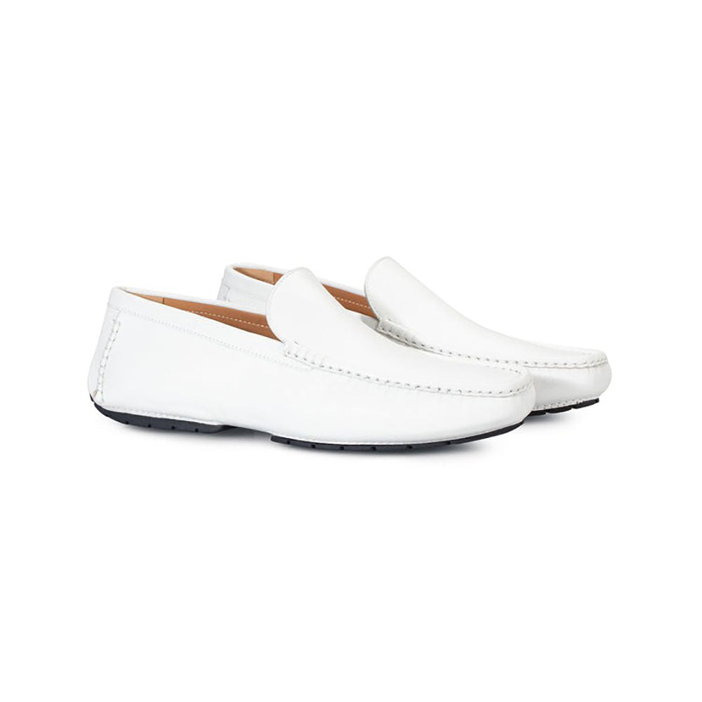 Moreschi 0329990 Leather Drivers White
