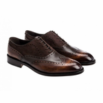 Moreschi 041776D Calfskin & Suede Oxfords Brown