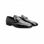 Moreschi 042174ENE Calfskin and Kangaroo Leather Loafers Black (SPECIAL ORDER)