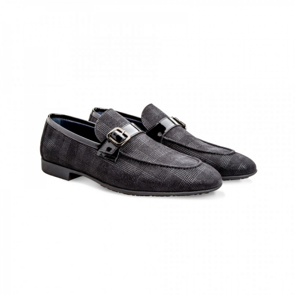 Moreschi 042174F Suede Leather Loafers Black (SPECIAL ORDER)