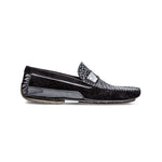 Moreschi 042307A Suede and patent Leather driver Shoes Black