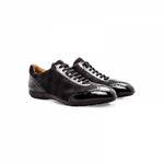 Moreschi 042323A Suede Leather sneakers with patent Leather Black (SPECIAL ORDER)