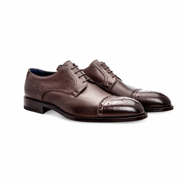 Moreschi 042376A Deerskin Shoes Dark Tan (SPECIAL ORDER)