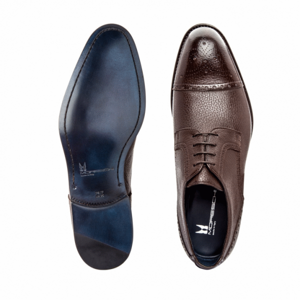 Moreschi 042376A Deerskin Shoes Dark Tan (SPECIAL ORDER)